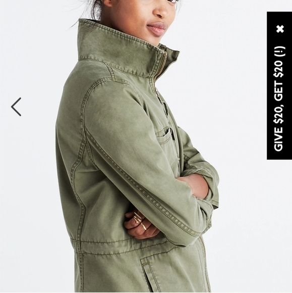 MADEWELL FLEET JACKET IN KHAKI GREEN, SZ SMALL - Picture 3 of 14